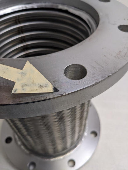 UNBRANDED BRAIDED FLEXIBLE CONNECTOR 15-3/16"X13-1/2" 8 BOLT SS NEW H1