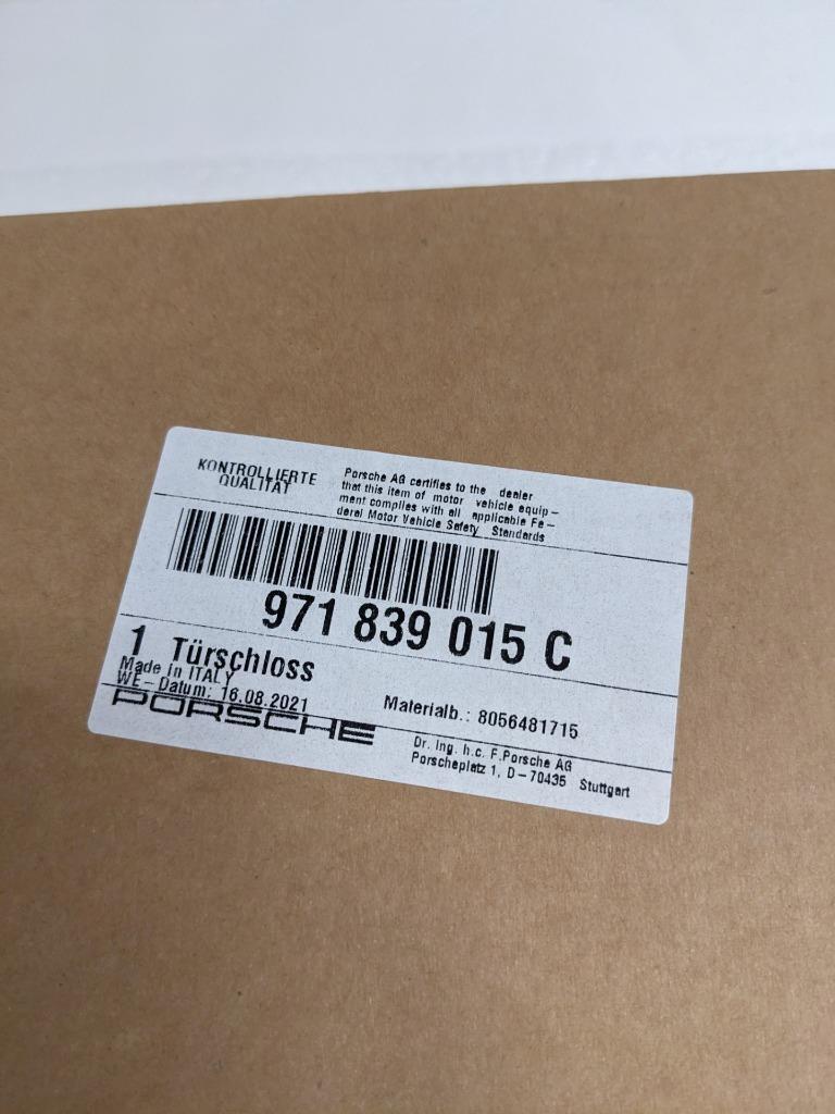 PORSCHE 971839015C LEFT DOOR LOCK ACTUATOR FOR 17-23 PANAMERA NEW PGB2