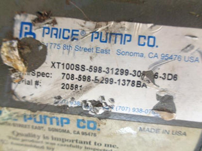 BALDOR INDUSTRIAL MOTOR JMM3158T 3HP WITH PRICE PUMP XT100SS NEW J1