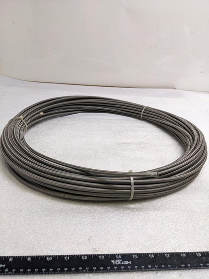 UNBRANDED BRAIDED METALLIC BRAKE HOSE 216' TEFLON LINED 3/16" ID 5/16" OD NEW R3