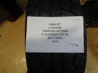 FINALIST TERRENO A/T BSW P 275 55 20 113T SL ALL TERRAIN TIRE LLSUV046 CQ1