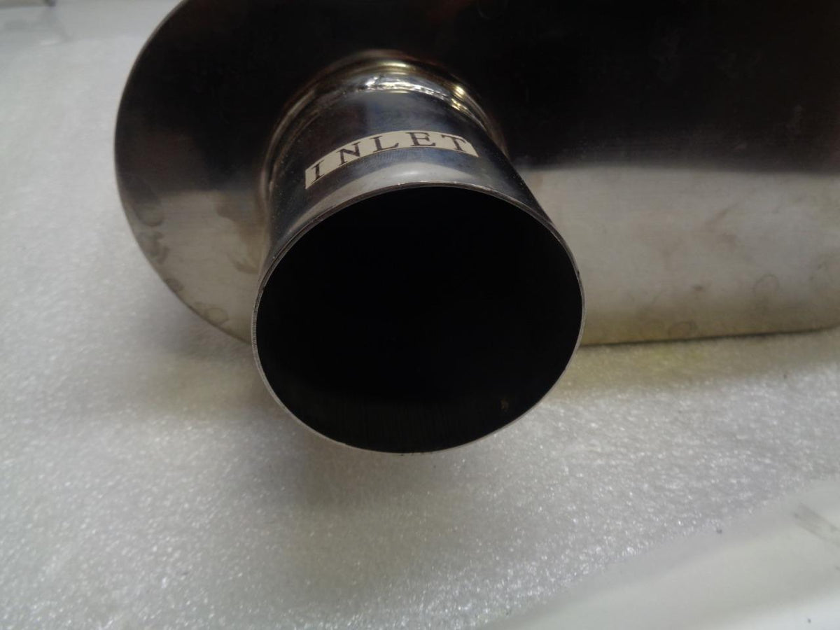 AERO EXHAUST STAINLESS STEEL 3" - 2.5" OFFSET CENTER MUFFLER OVERALL LENGTH 24"
