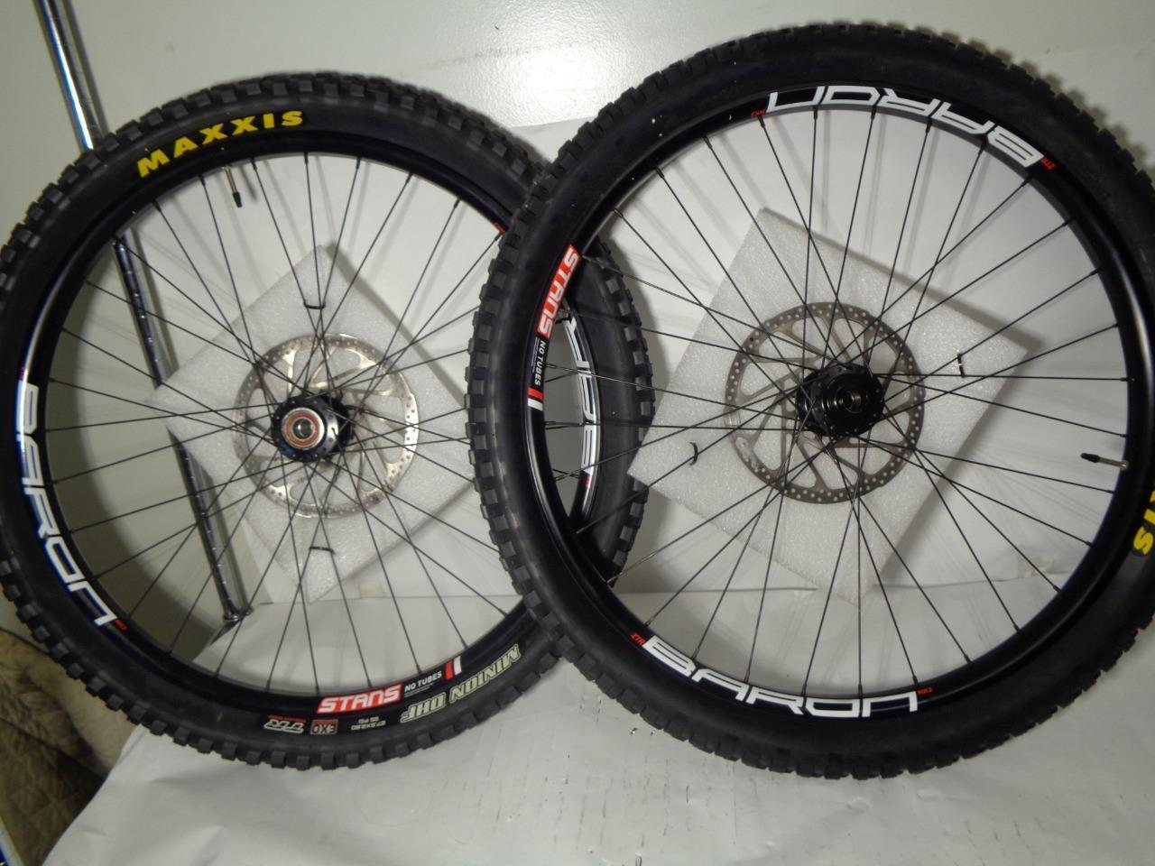 STANS BARON MK3 27.5 WHEELSET W/ MAXXIS MINION DHF 27.5X2.8 TIRES NEW R34