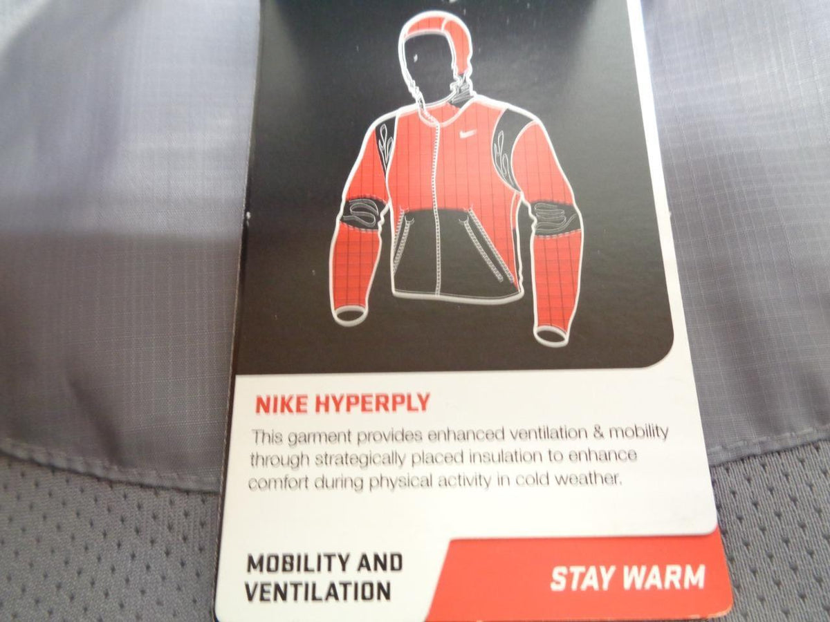NEW MEN'S NIKE HYPERFLY BASKETBALL JACKET GRAY SIZE L 503426 SR