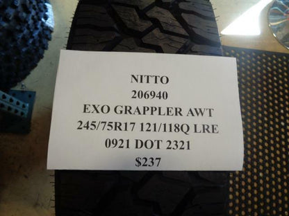 1 NEW NITTO EXO GRAPPLER AWT 245 75 17 121/118Q LRE TIRE 206940