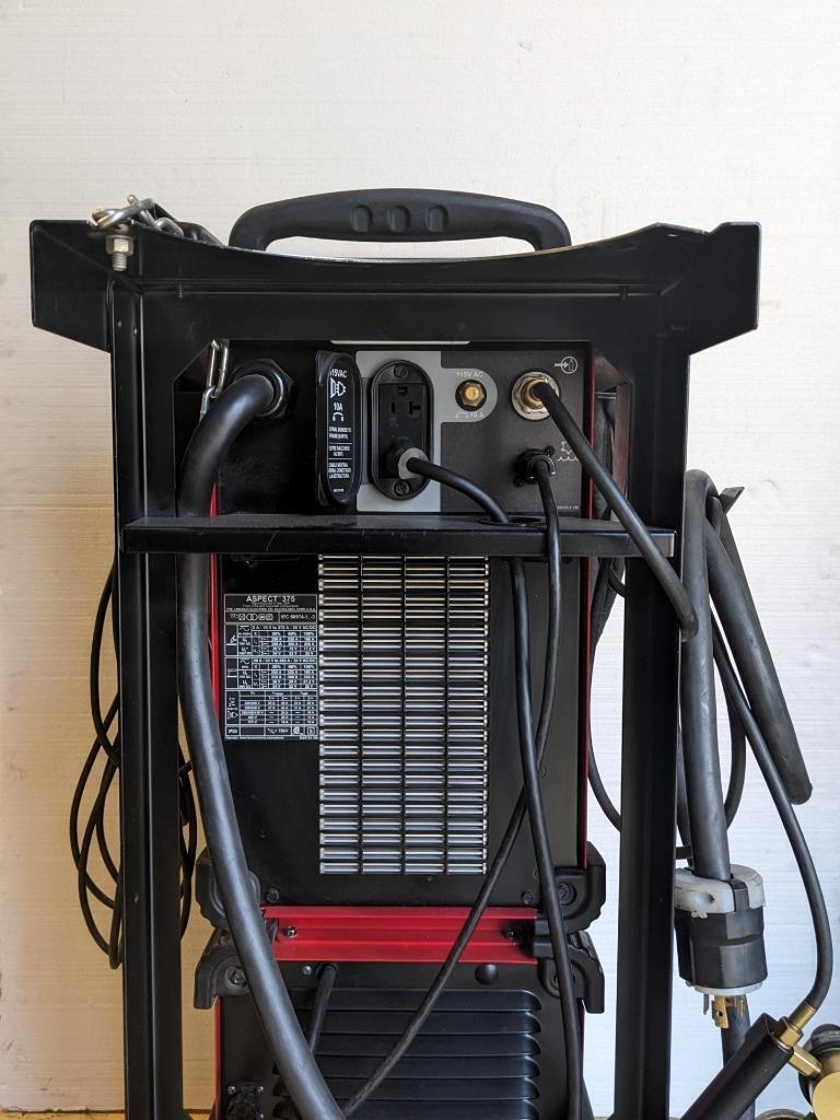 LINCOLN ELECTRIC ASPECT 375 AC/DC READY-PAK WELDING CART K3950-1 BAY3