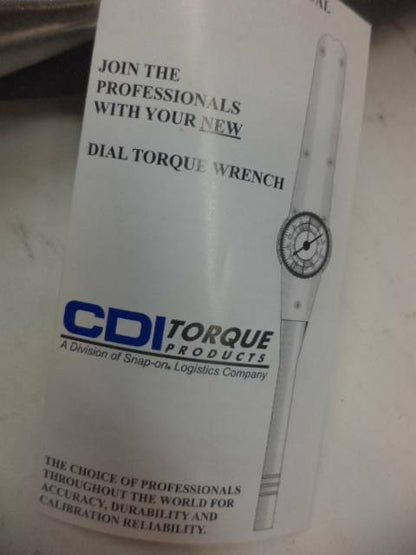 NEW NEWTON METERS CDI  3/4 DIALTORQUE WRENCH 0-480 NM 4804NLDNSS SR