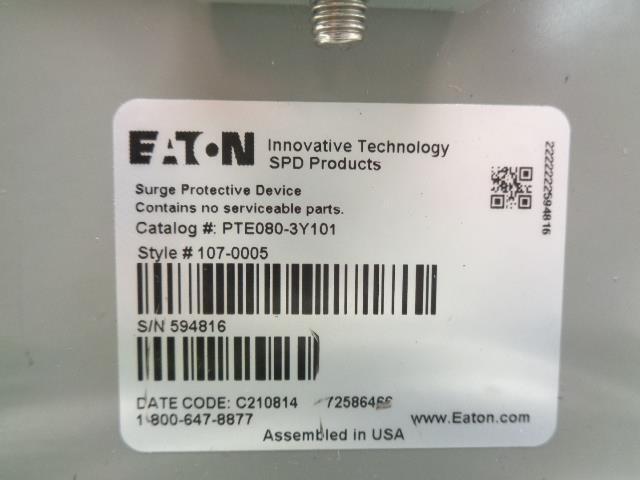 NEW EATON INNOVATIVE TECHNOLOGY SURGE PROTECTIVE DEVICE PTE080-3Y101 R27