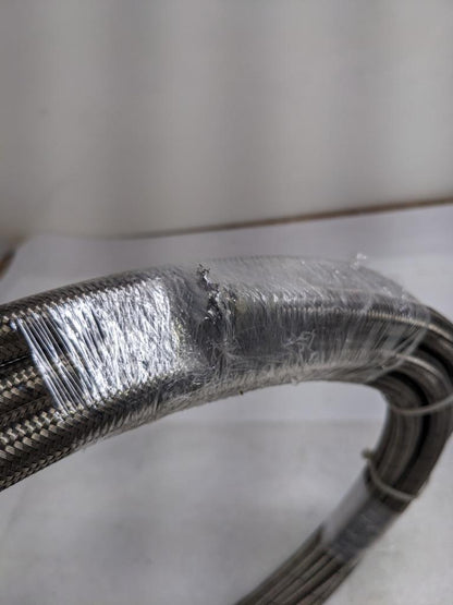 UNBRANDED BRAIDED METALLIC 26' HOSE 5/8" OD 1/2" ID TEFLON LINED NEW R3T3