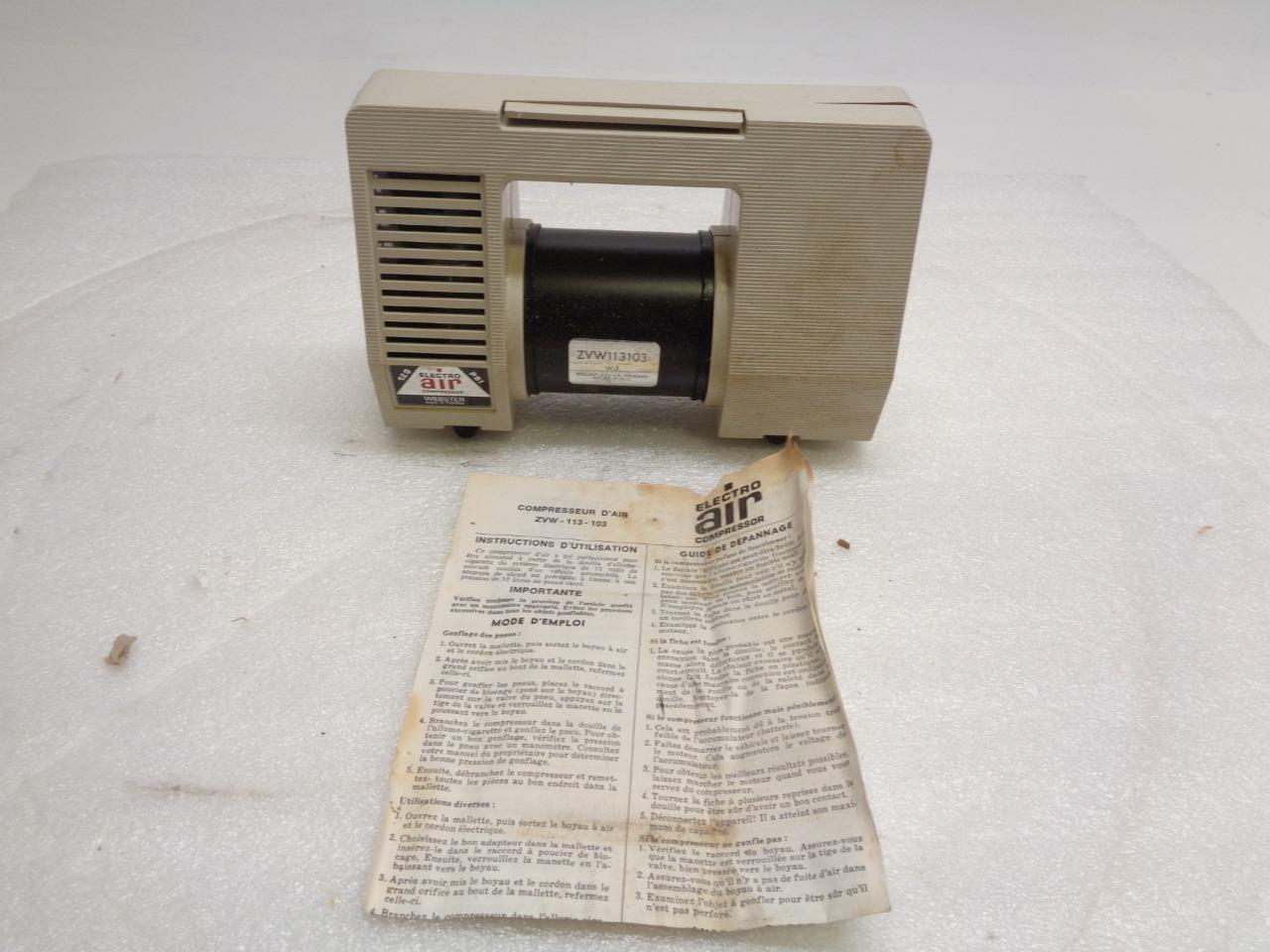 GENUINE VINTAGE NEW AUTOBAHN ELECTRIC AIR COMPRESSOR ZVW113103 IN BOX SR