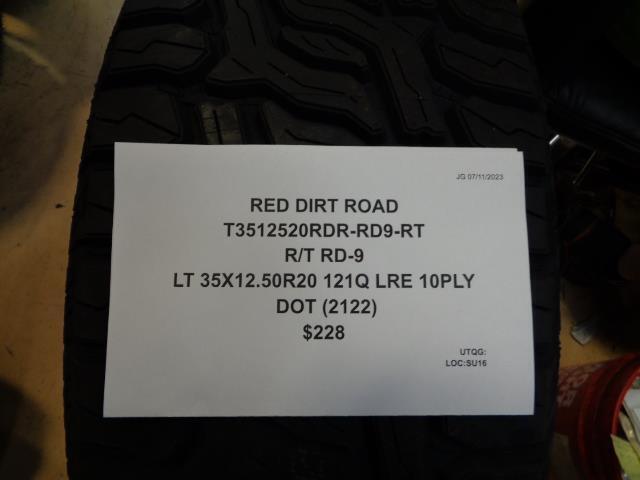 2RED DIRT ROAD R/T RD-9 LT 35 12.5 20 121Q LRE 10PLY TIRE T3512520RDR-RD9-RT CQ1
