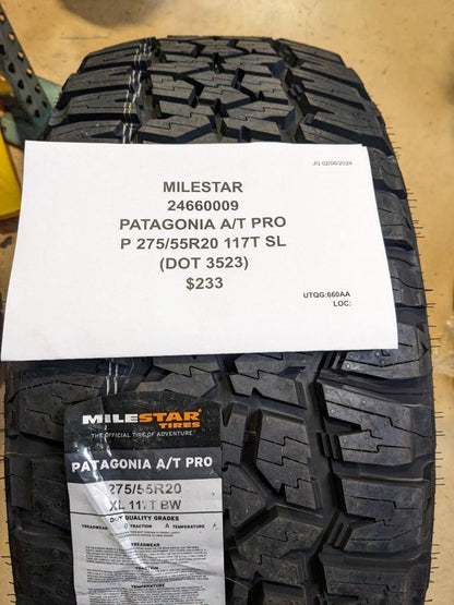 MILESTAR PATAGONIA  A/T PRO P 275 55 20 117T SL TIRE 24660009 CQ1