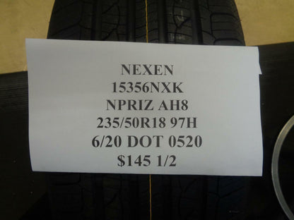 4 NEW NEXEN NPRIZ AH8 235 50 18 97H ALL SEASON TIRES 15356NXK Q0