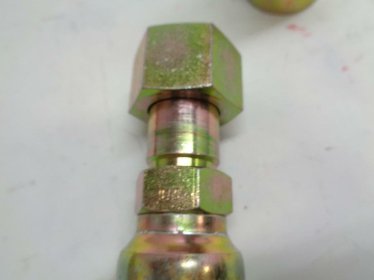 1 NEW 2 PACK EATON HYDRAULIC 16U-S76 PERM-CRIMP HOSE END R1/R2AT 16US76 R10TD