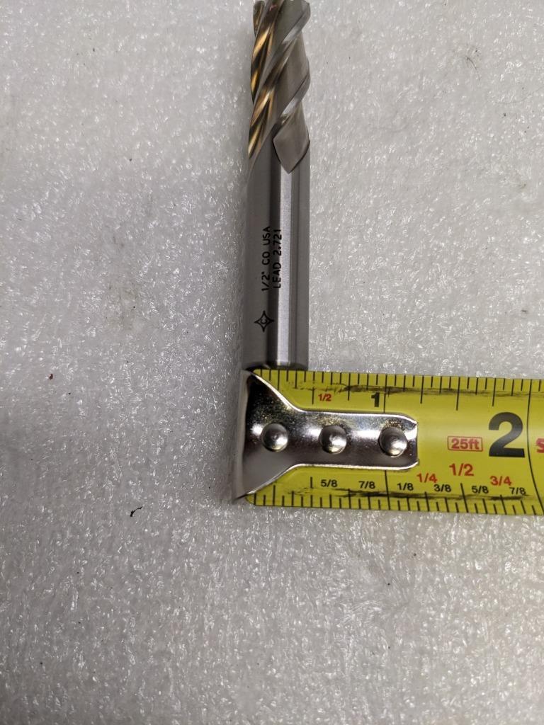 CLEVELAND TWIST DRILL C42699 END MILL 556 1/2" DIA 3-1/4" OAL 4-FLUTE NEW R22T5