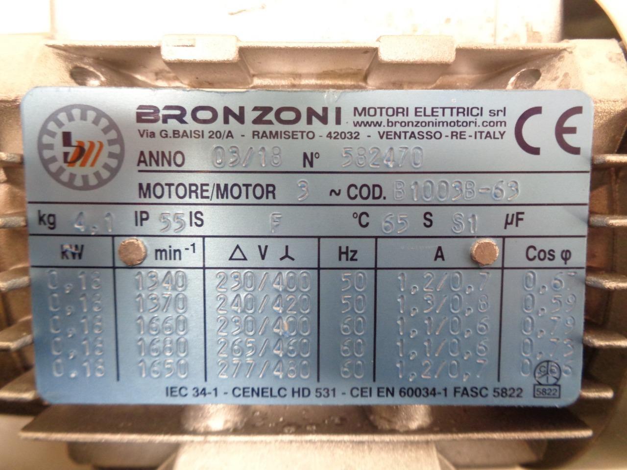 NEW BRONZONI 582470 ELETRIC MOTOR BSIG1