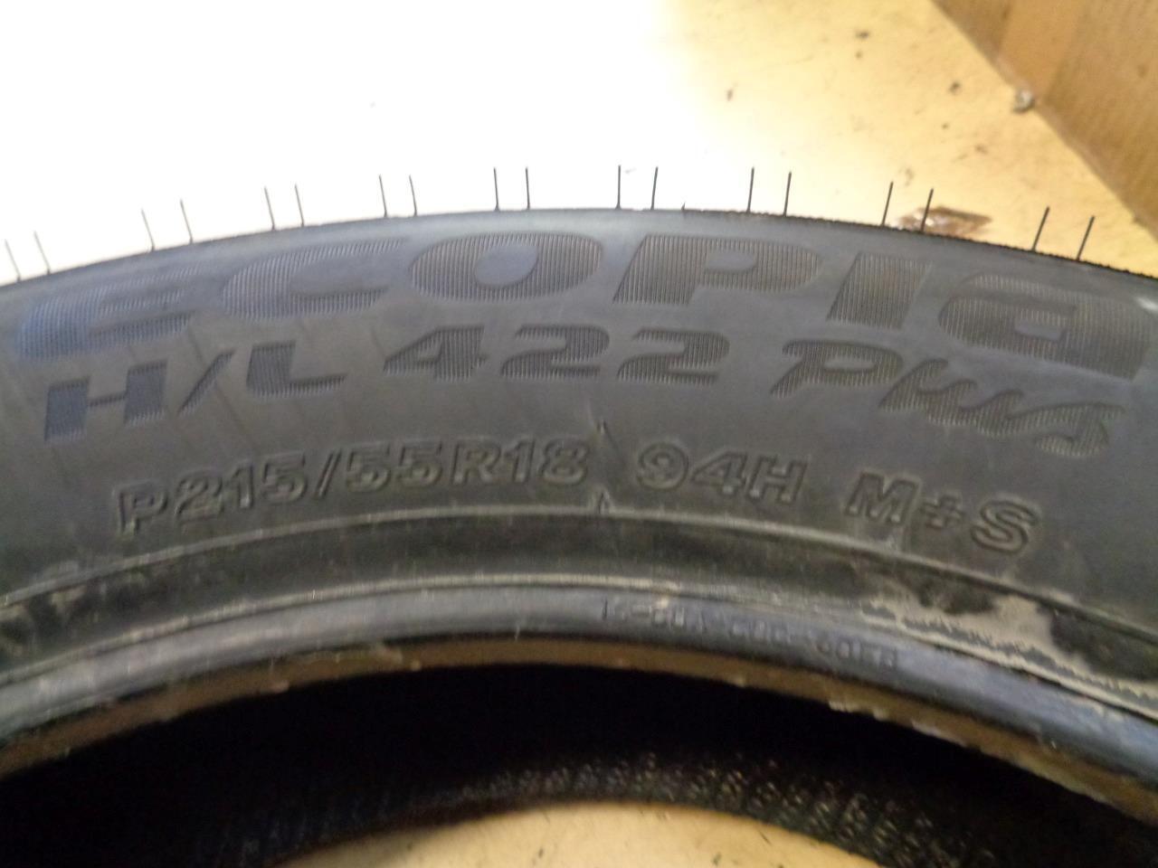 2 NEW TIRES BRIDGESTONE ECOPIA HL 422+ 215 55 18 94H SL 004256