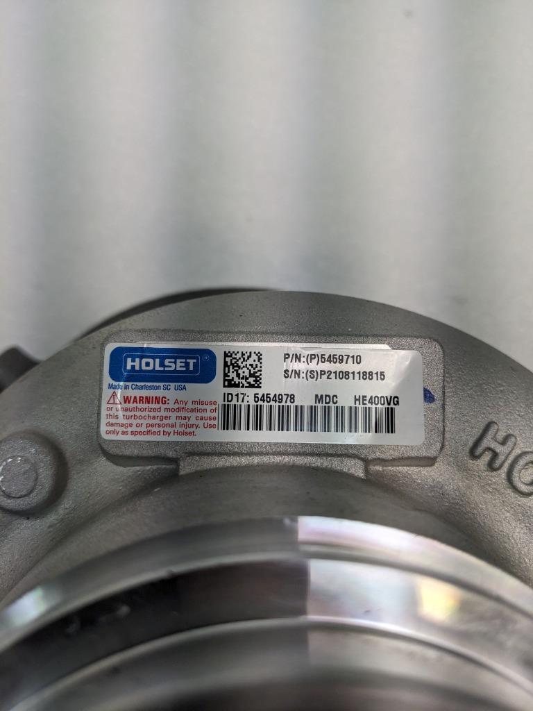 GENUINE CUMMINS HOLSET 5459710 TURBOCHARGER HE400VG NO ACTUATOR FOR ISX15 NEW H2