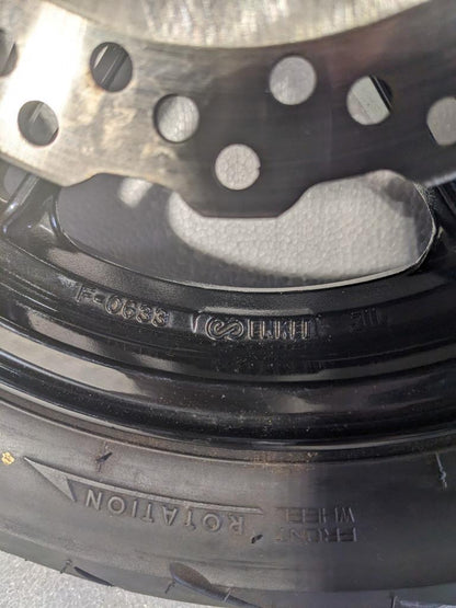 KAWASAKI F-0633 FRONT WHEEL 12XMT2.5 & 100/90-12 49J TIRE FOR Z125 PRO NEW KSLR