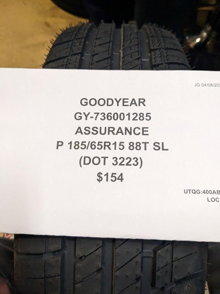 2 GOODYEAR ASSURANCE P 185 65 15 88T SL ALL SEASON TIRES 736001285 CQ2