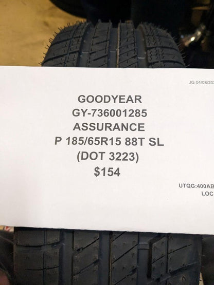 2 GOODYEAR ASSURANCE P 185 65 15 88T SL ALL SEASON TIRES 736001285 CQ2