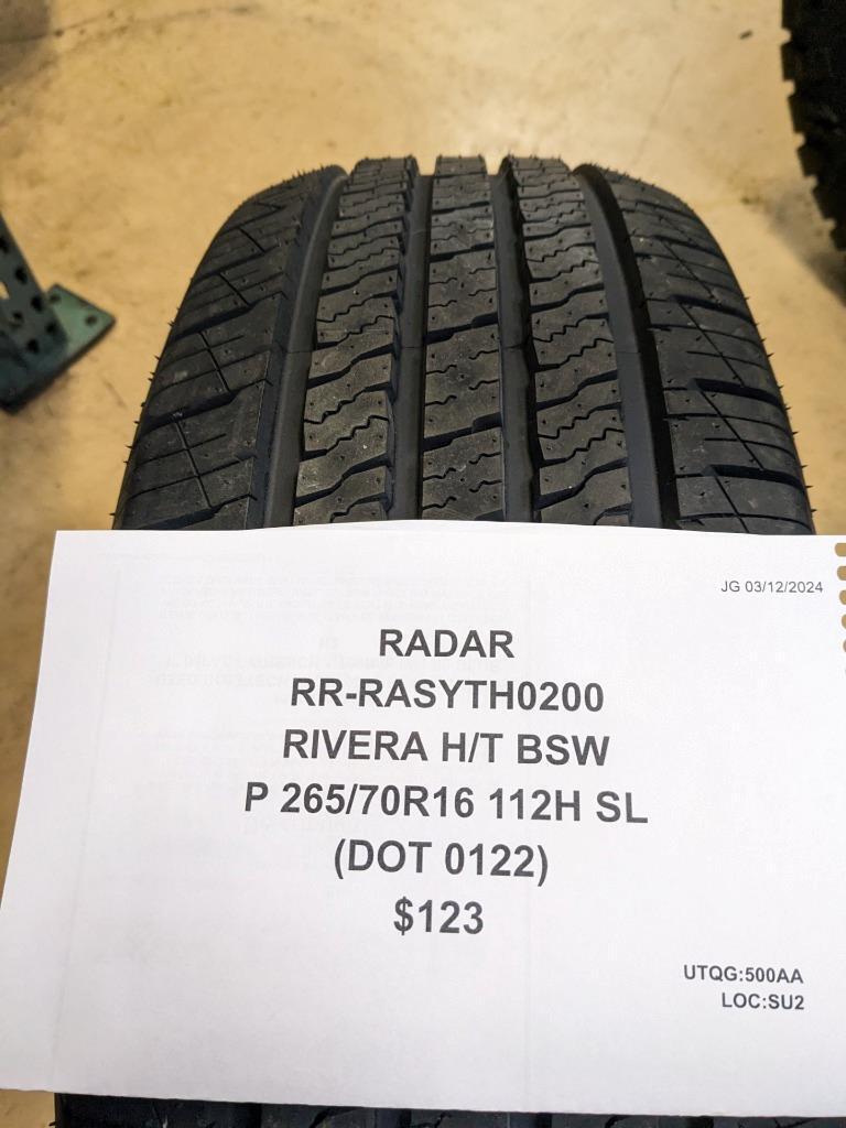 RADAR RIVERA  H/T BSW P 265 70 16 112H SL TIRE RASYTH0200 CQ1
