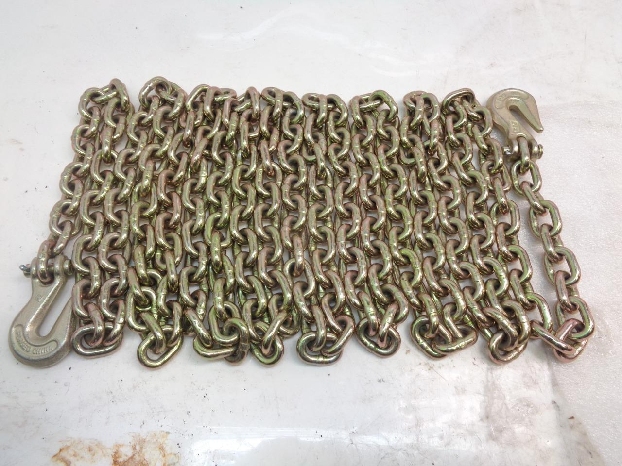 NEW 19 FOOT (225 LINK) STEEL CHAIN W/ 5/16" SX-7 HOOKS R18