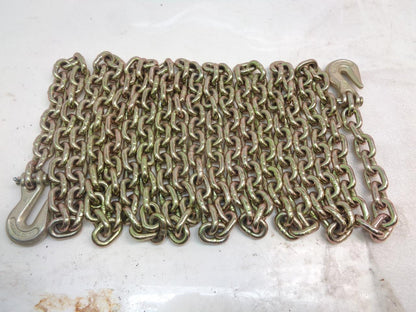 NEW 19 FOOT (225 LINK) STEEL CHAIN W/ 5/16" SX-7 HOOKS R18