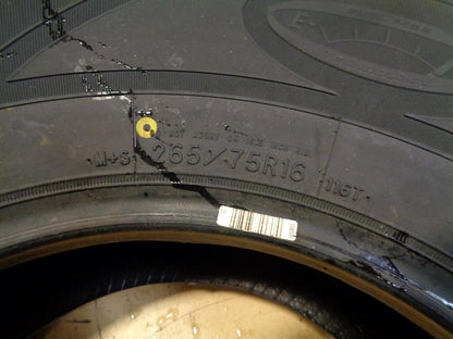 1 NOS TIRE GOODYEAR ASSURANCE CS FUEL MAX 265 75 16 116T SL 755292383
