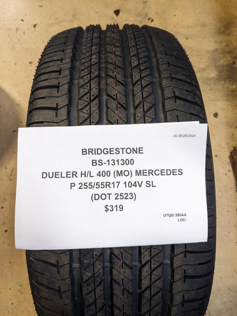 BRIDGESTONE DUELER H/L 400 (MO) MERCEDES P 255 55 17 104V SL TIRE 131300 CQ2
