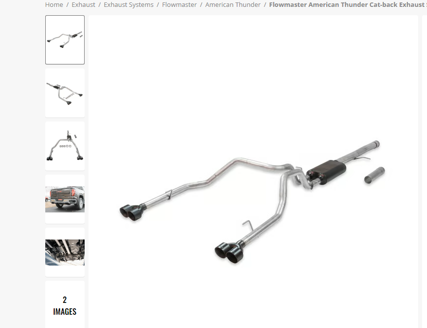 Flowmaster 817891 American Thunder CatBack Exhaust System FOR GMC 16-23 B2