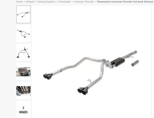 Flowmaster 817891 American Thunder CatBack Exhaust System FOR GMC 16-23 B2