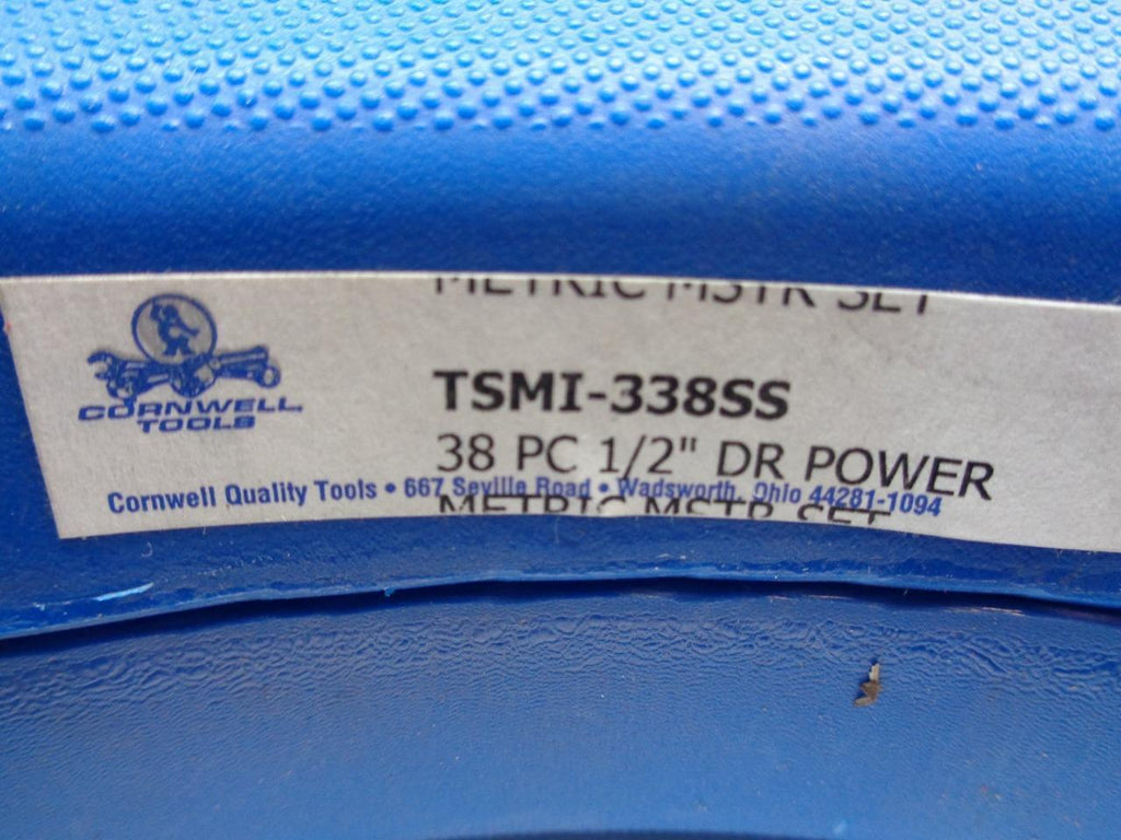 1 NEW CORNWELL TOOLS TSMI338SS 38 PIECE 1/2" DRIVE POWER SOCKET SET R22