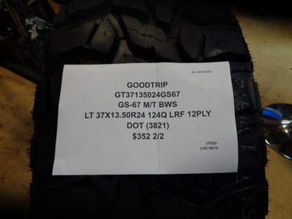 GOODTRIP GS-67 M/T BWS LT 37 13.50 24 124Q TIRE LRF 12PLY GT37135024GS67 BQ4