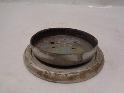 PORSCHE CENTER CAP METAL FLAT FACE W/ ENGRAVED CREST USED GENUINE R23