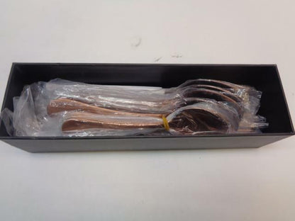 ARTASTE RAIN 18/10 STAINLESS STEEL FLATWARE SILVERWARE COPPER FINISH 20PC SET SR