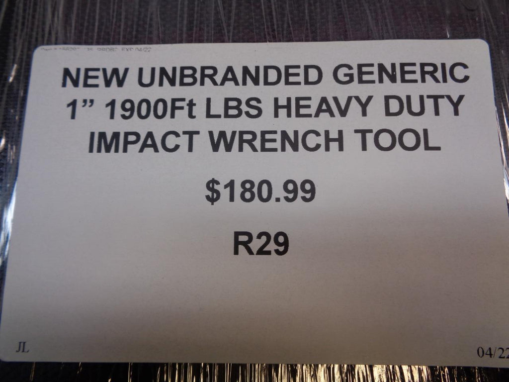 NEW UNBRANDED GENERIC 1" 1900ft lbs HEAVY DUTY IMPACT WRENCH TOOL R30