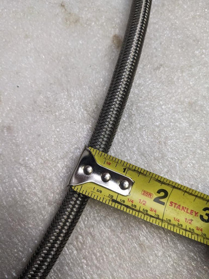 UNBRANDED BRAIDED STAINLESS STEEL 258' HOSE 1/2" OD 3/8" ID PTFE NEW R17