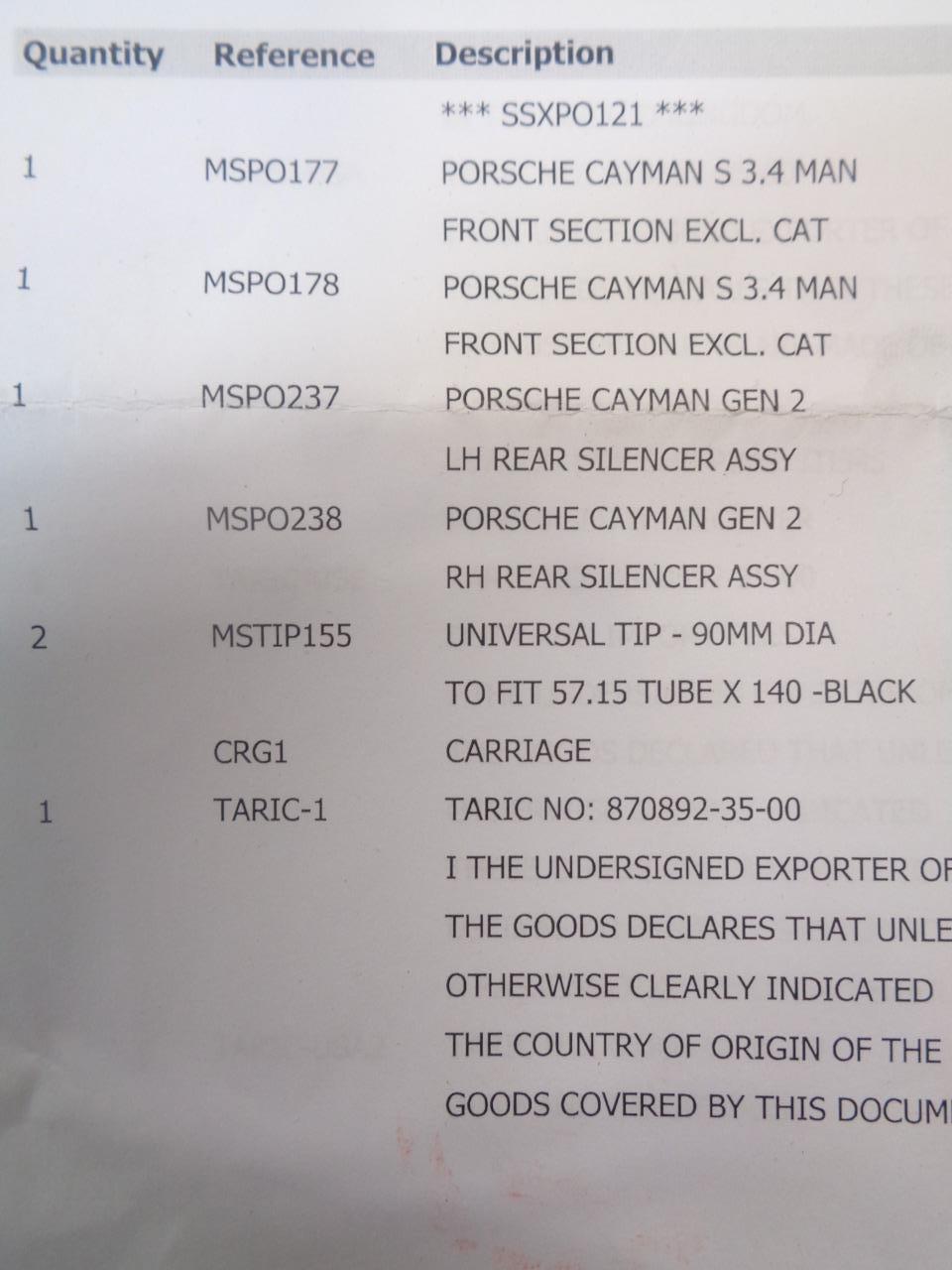 MILLTEK 2005-12 PORSCHE 3.4 GEN2 CAYMAN BOXSTER RESONATED CAT-BACK EXHAUST