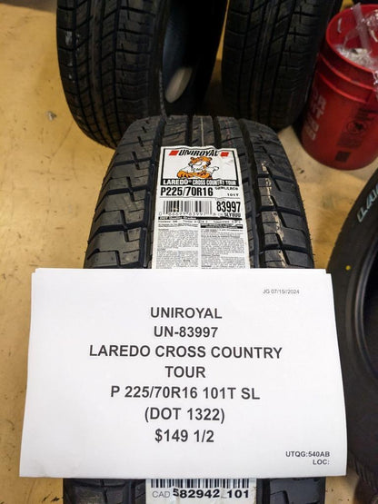 2 UNIROYAL LAREDO CROSS COUNTRY TOUR P 225 70 16 101T SL TIRES 83997 CQ3