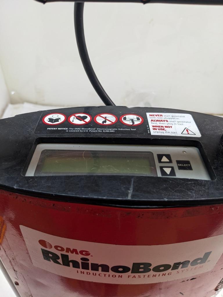 OMG RHINOBOND INDUCTION FASTENING SYSTEM MODEL 102 120 V W/CARRY CASE USED B2