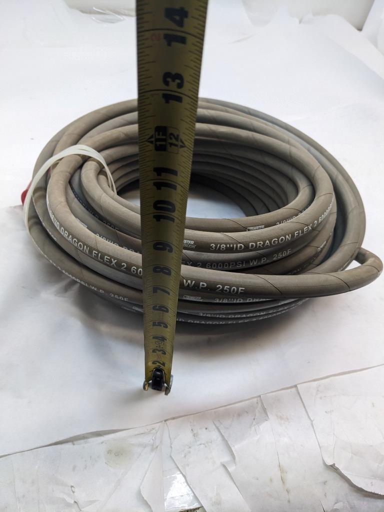 WATER DRAGON 3/8'-GRAY DRAGON FLEX 2-6000 PSI-250  WIRE HOSE NEW B2