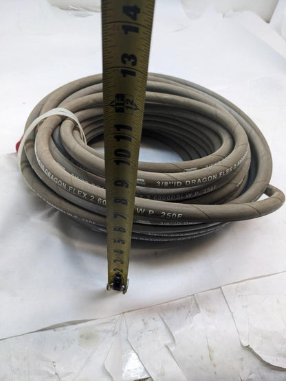 WATER DRAGON 3/8'-GRAY DRAGON FLEX 2-6000 PSI-250  WIRE HOSE NEW B2