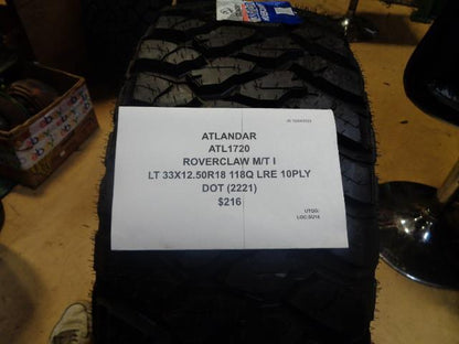 ATLANDAR ROVERCLAW M/T I LT 33 12.50 18 118Q LRE TIRE 10PLY ATL1720 BQ4