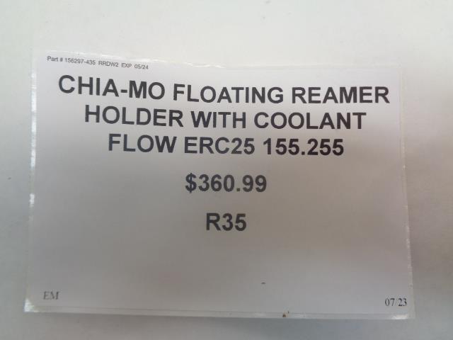 CHIA-MO FLOATING REAMER HOLDER WITH COOLANT FLOW ERC25 155.225 R22T10
