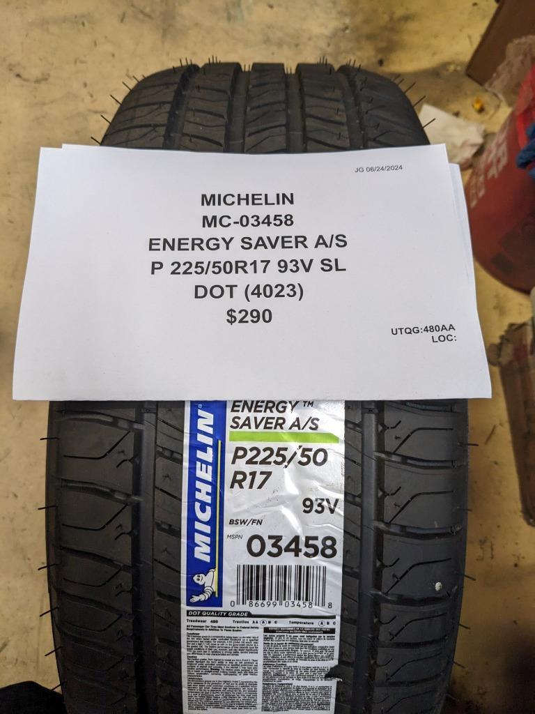 MICHELIN ENERGY SAVER A/S P 225 50 17 93V SL ALL SEASON TIRE 03458 CQ3