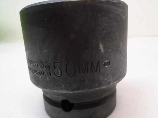 1 NEW STANLEY PROTO 6 POINT 1 IN. DRIVE 50 MM IMPACT SOCKET 10050M R22