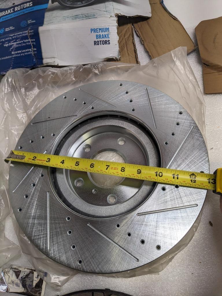 INCOMPLETE DETROIT AXLE S-31476 PAIR FRONT DRILLED SLOTTED ROTOR KIT NEW R6