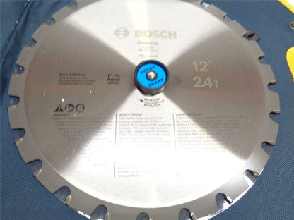 NEW BOSCH RESCUE BLADE 12" DIAMETER 24T 1" ARBOR TCG SAW BLADE PRO1224RES SP1T2