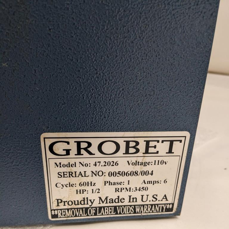 GROBET 47.2026 DUST COLLECTOR W/ 1/2HP MOTOR 110V 50/60HZ NEW D0